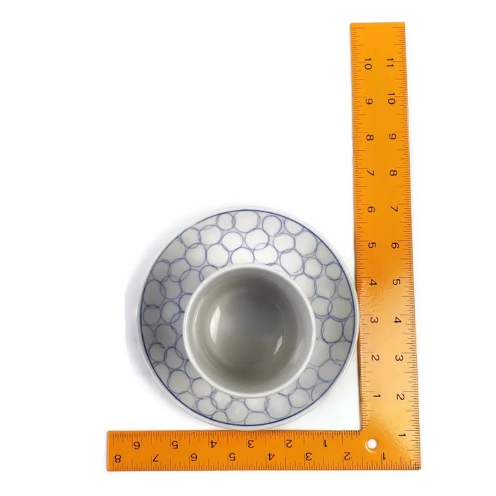 IKEA 17335 Blue Circle Coffee/Teacup with Saucer-2 Piece Replacement Set NEW